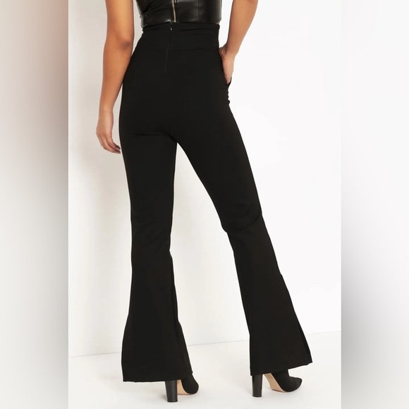 PUSH IT ULTRA HW SPLIT BOOTLEG PANTS Blackmilk - Picture 3 of 5